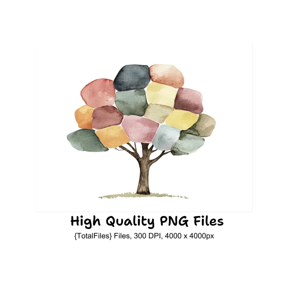 Abstract Trees Clipart Bundle