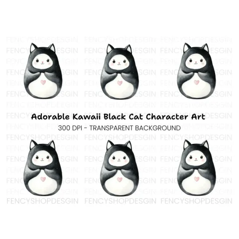 Cute Cat Clipart Bundle