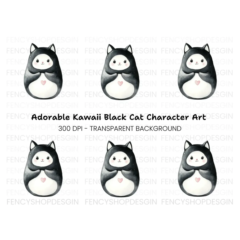 Cute Cat Clipart Bundle
