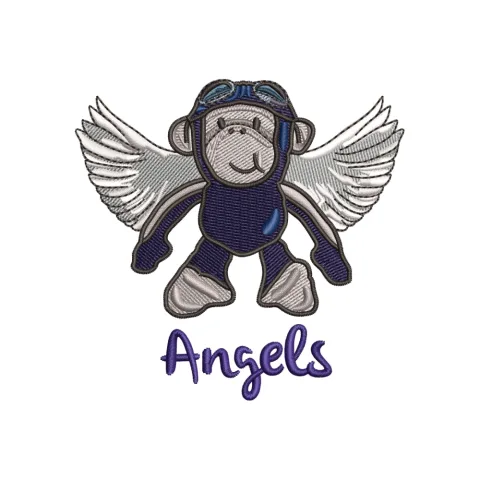 Monky Eagle Embroidery Design