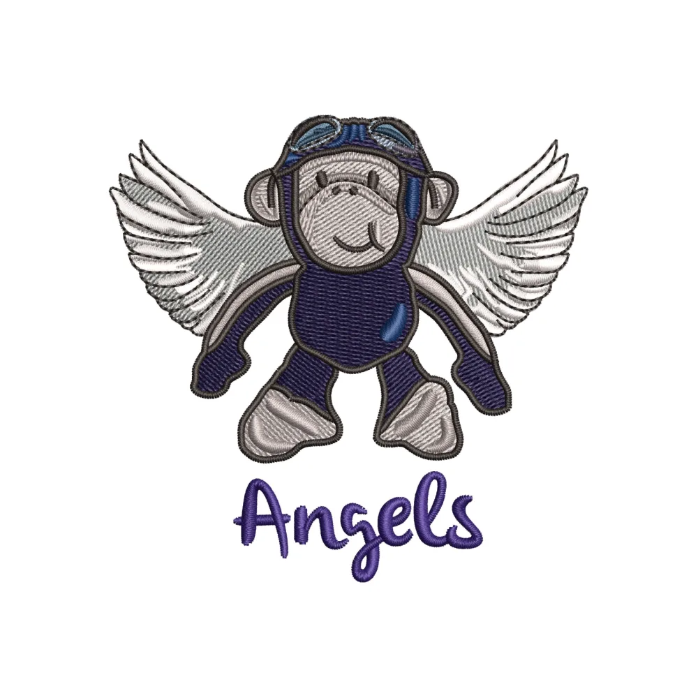 Monky Eagle Embroidery Design