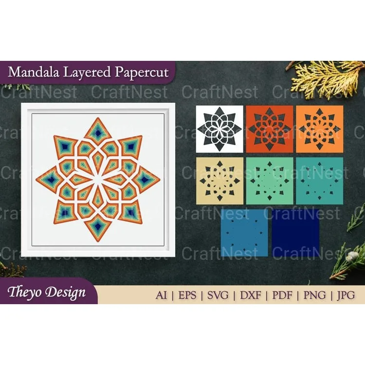 Mandala Layered Papercut SVG Bundle