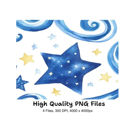 Night Sky Stars Clipart Bundle