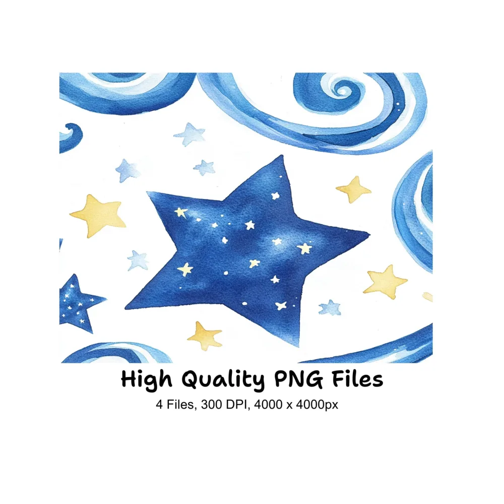 Night Sky Stars Clipart Bundle