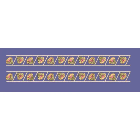 Dual Petals Double Diagonal Border Embroidery Design