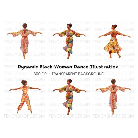 African Dancers Clipart Bundle