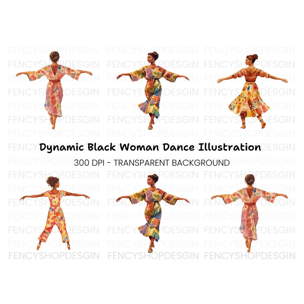African Dancers Clipart Bundle