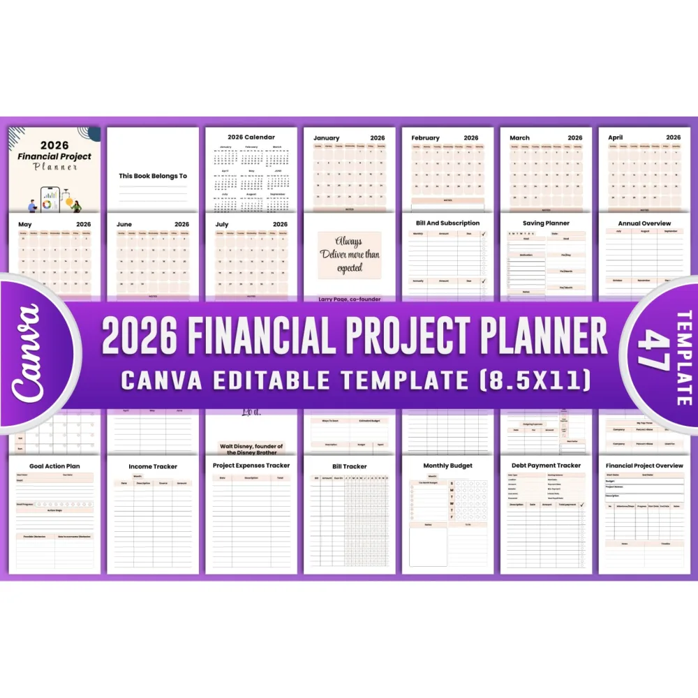 Financial Project Planner Template