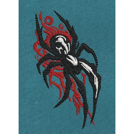 Spider Red & Black Embroidery Design