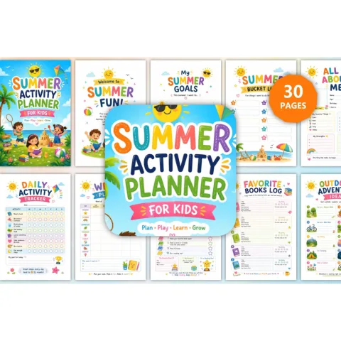 Summer Activity For Kids Planner