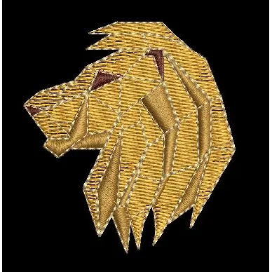 Lion Head Embroidery Design