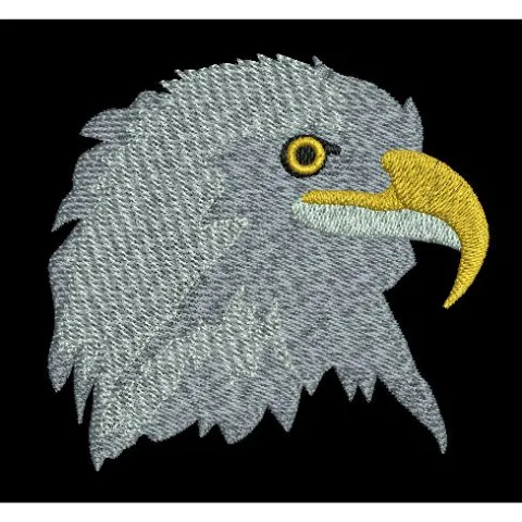 Bald Eagle Profile Mascot Embroidery Design