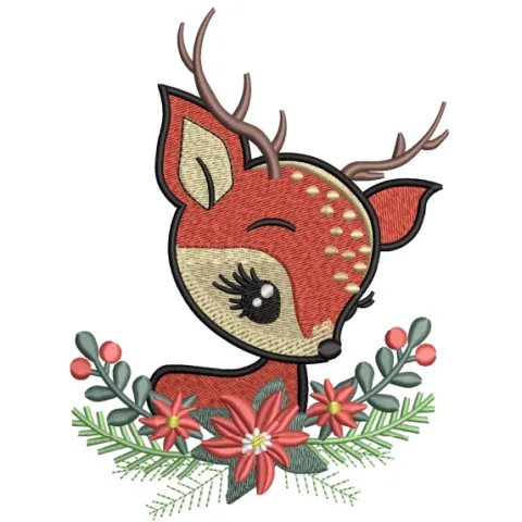 Deer Embroidery Design