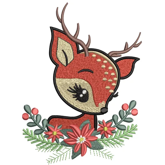 Deer Embroidery Design