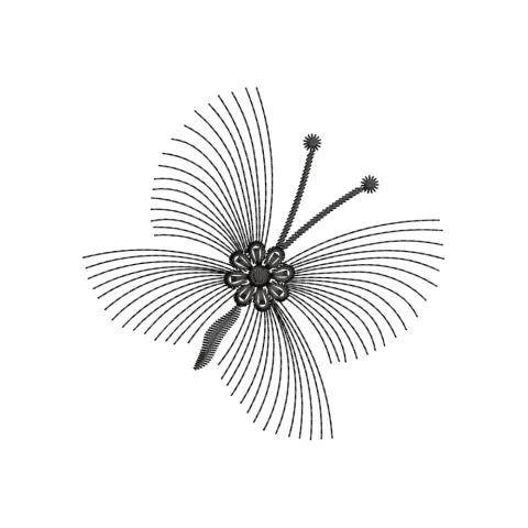 Stitch Butterfly Embroidery Design