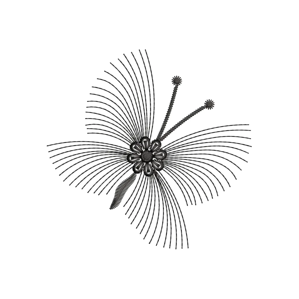 Stitch Butterfly Embroidery Design