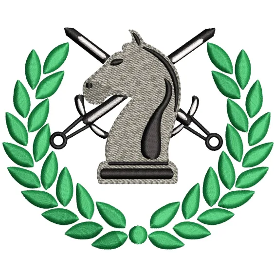 Horse With Flower Embroidery Design