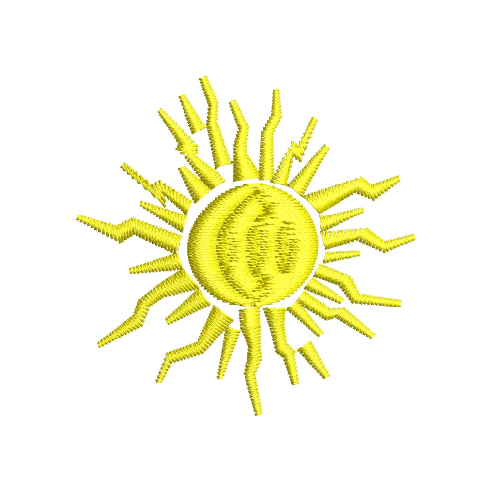 Sun Embroidery Design