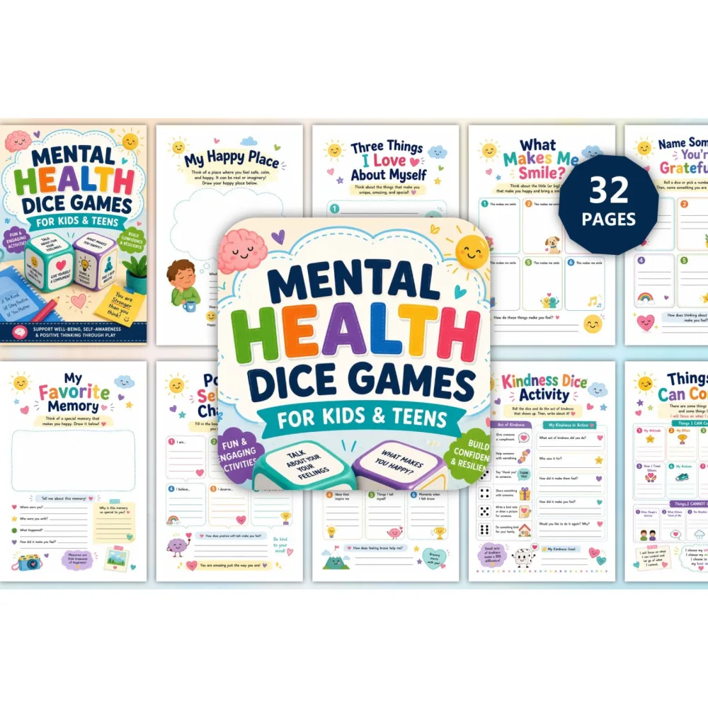 Mental Health Dice Games For Kids Teens