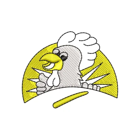 Hen Cock Embroidery Design