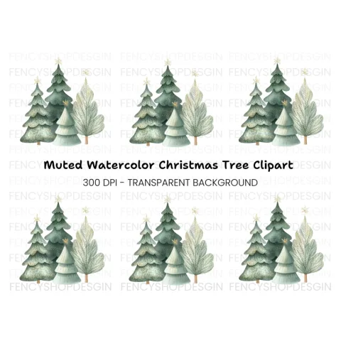 Whimsical Winter Forest Christmas Clipart Bundle