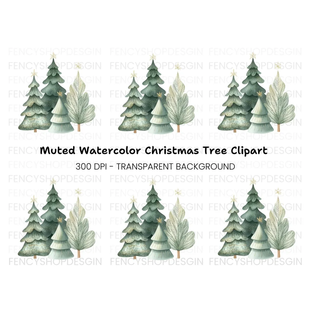 Whimsical Winter Forest Christmas Clipart Bundle