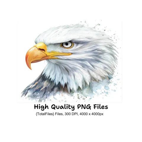 Majestic Eagle Head Clipart Bundle