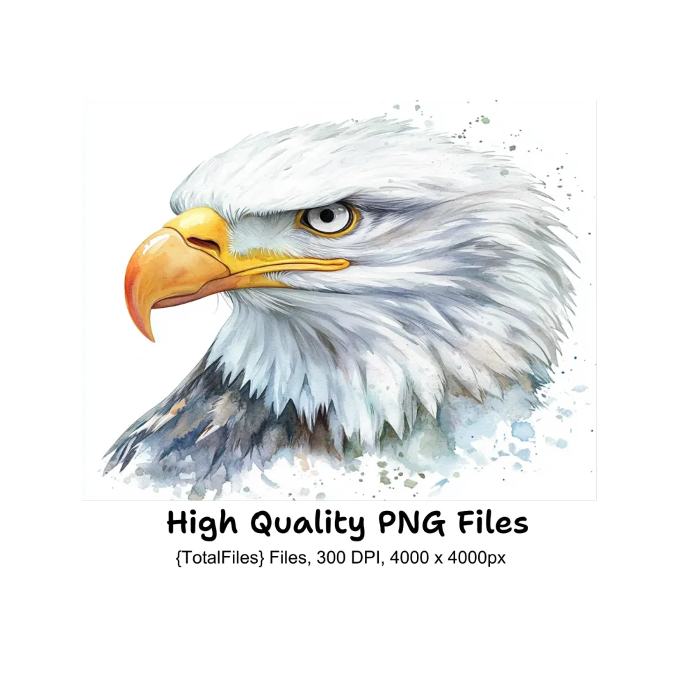 Majestic Eagle Head Clipart Bundle