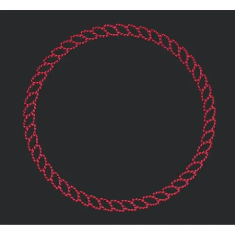 Braided Circular Border Embroidery Design