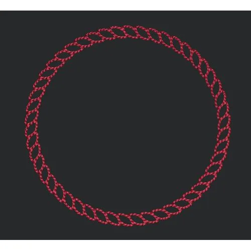 Braided Circular Border Embroidery Design