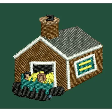 Home Brown Color Embroidery Design
