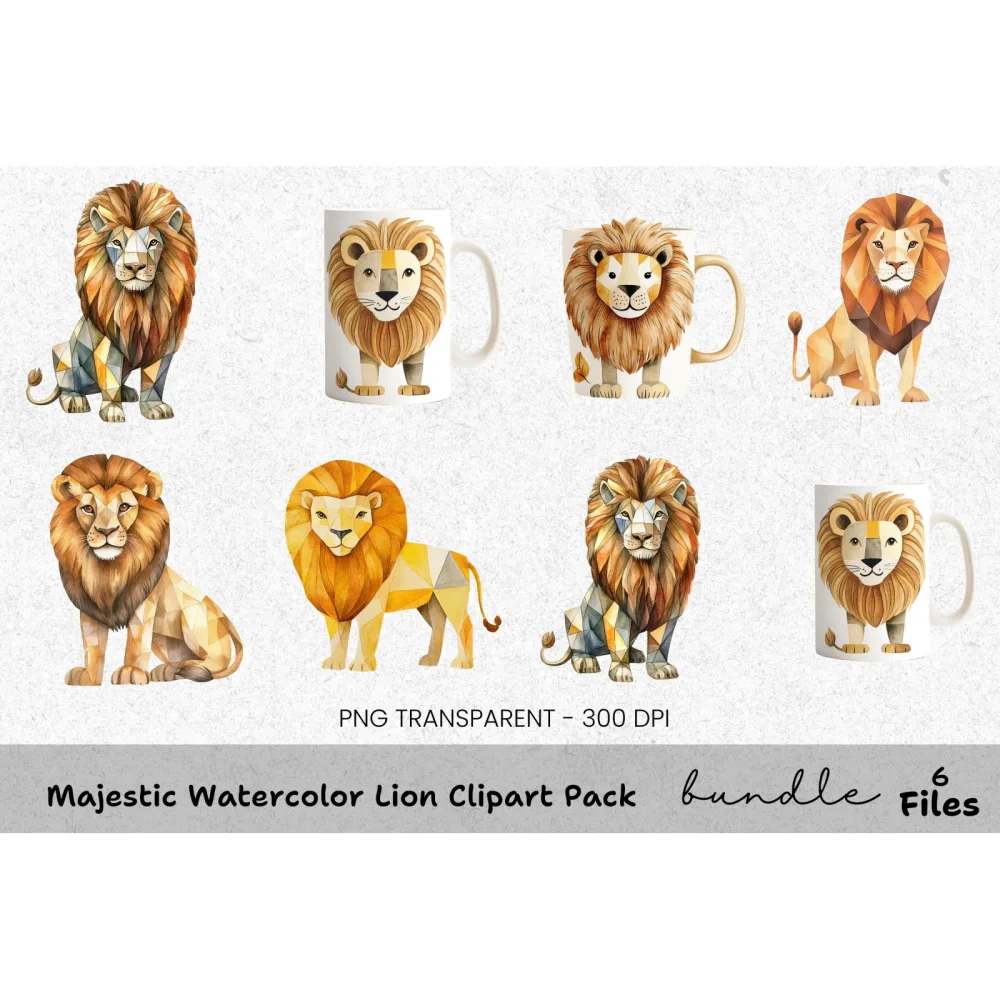 Majestic Lion Clipart Bundle