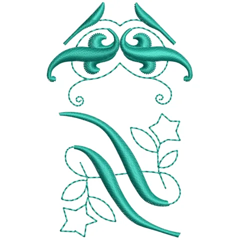 Swirl Art Embroidery Design