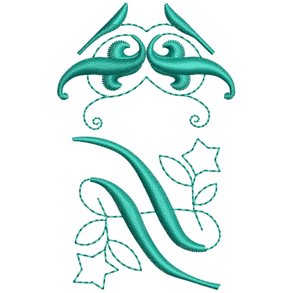 Swirl Art Embroidery Design