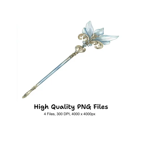 Enchanted Fairy Wand Clipart Bundle