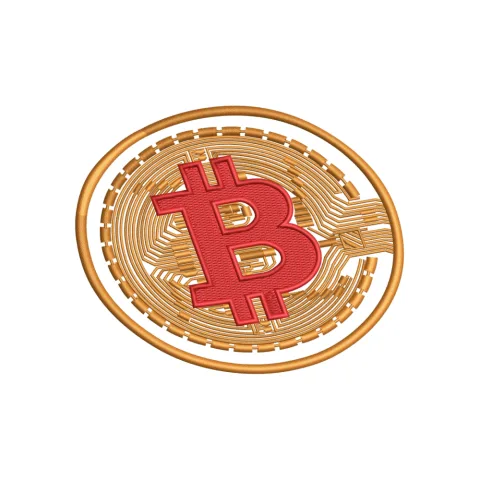 Bitcoin Embroidery Design
