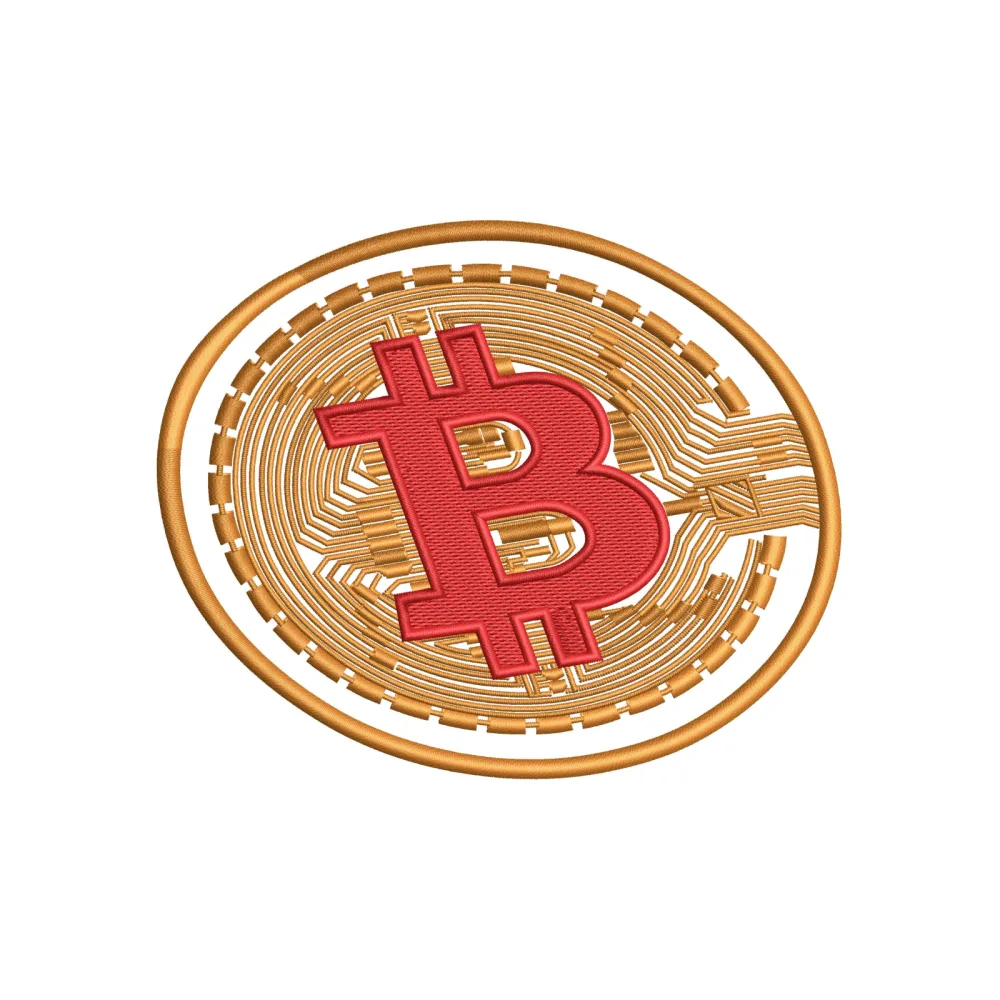 Bitcoin Embroidery Design