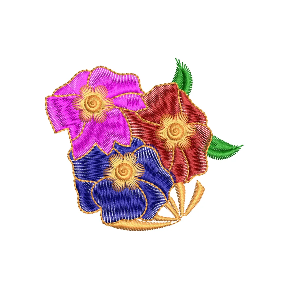 G Flower Embroidery Design