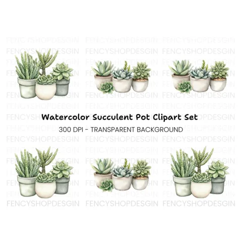 Succulent Clipart Bundle