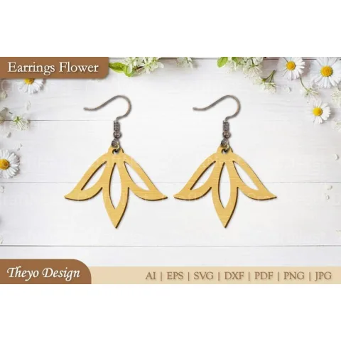 Flower Earrings SVG Bundle