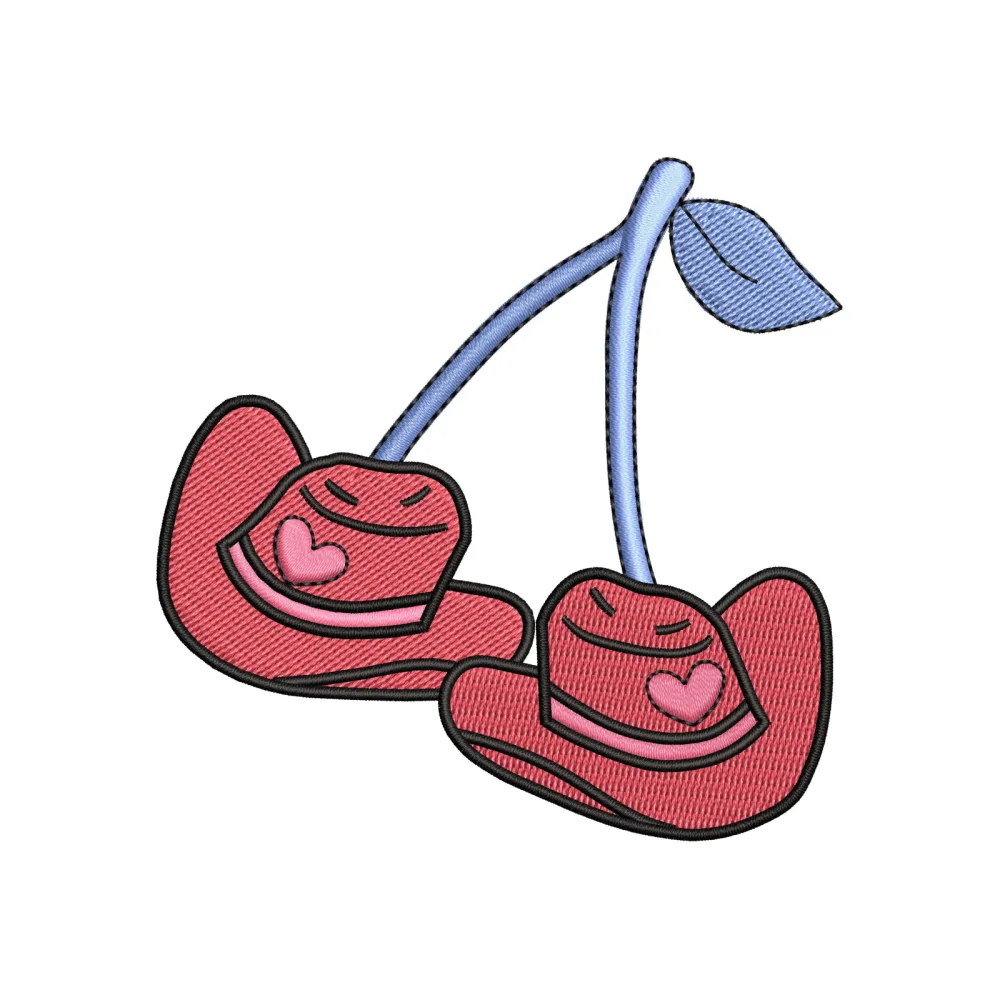 Cherry Hats Embroidery Design