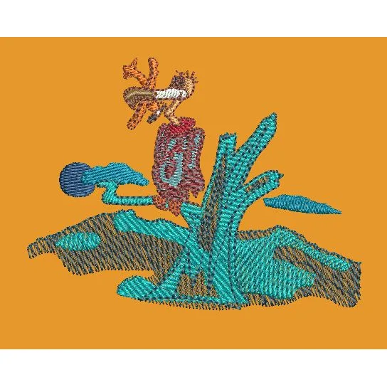 Abstract Woodland Explore Embroidery Design