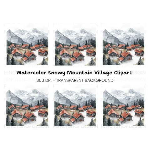 Alpine Village Clipart Bundle