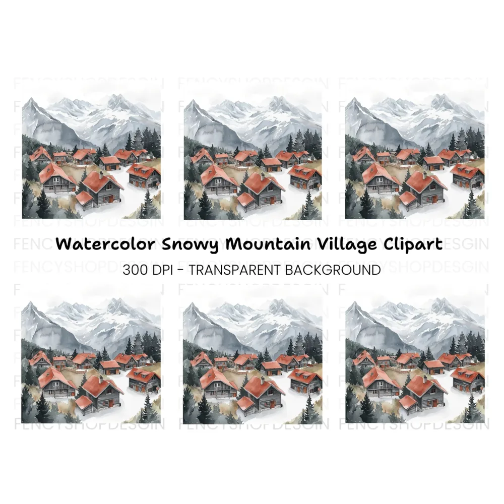 Alpine Village Clipart Bundle