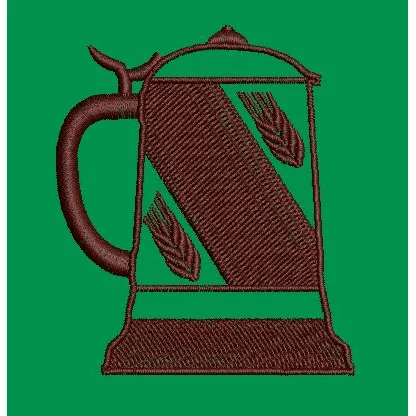Beer Stein Decorative Motif Embroidery Design