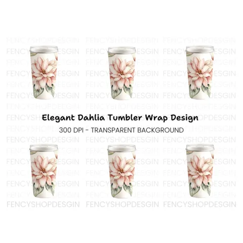 Floral Magnolia Tumbler Clipart Bundle