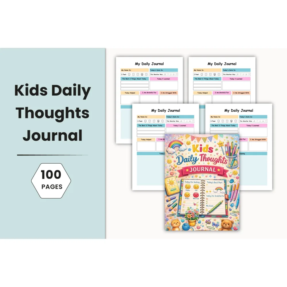 Kids Daily Thoughts Journal