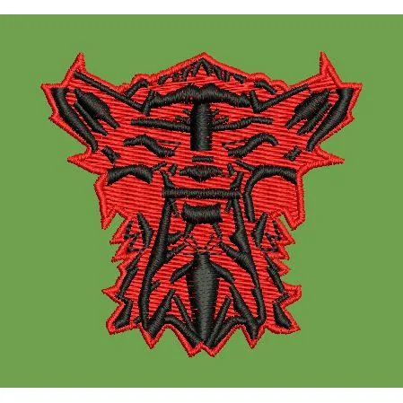 Tribal Mask Ornamental Face Embroidery Design