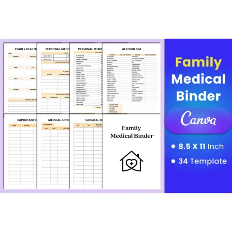 Family Medical Binder Planner