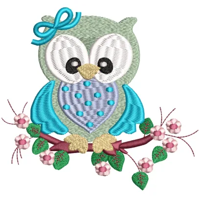 Owel Embroidery Design